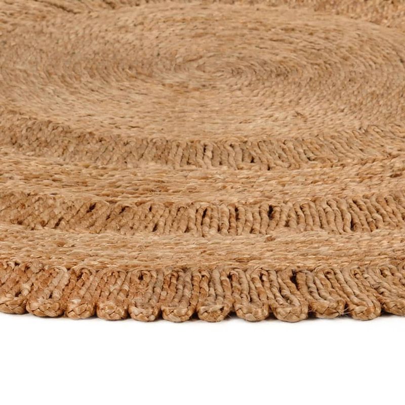 Foto van The living store tapijt gevlochten jute - 180 cm diameter - handgemaakt