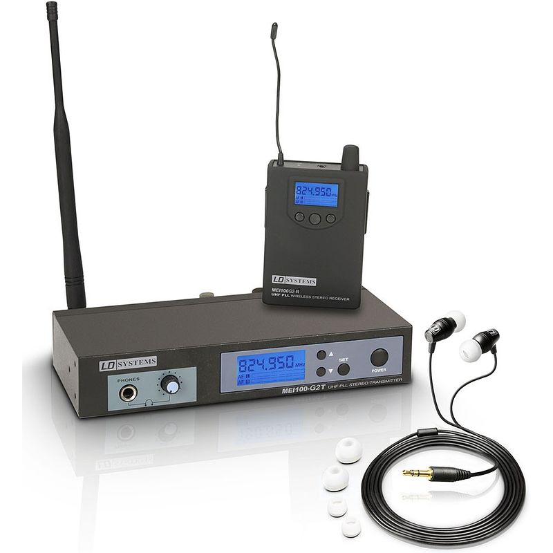 Foto van Ld systems mei 100 g2 draadloos in-ear monitor systeem (863 - 865 mhz)