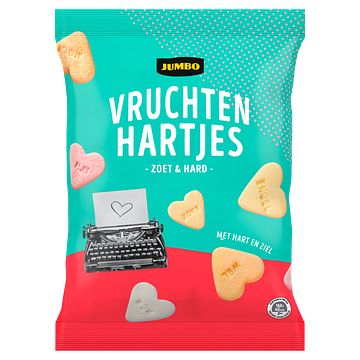 Foto van Jumbo vruchten hartjes zoet & hard 300g