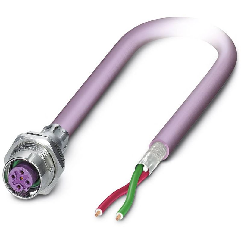 Foto van Phoenix contact 1437478 sensor/actuator steekconnector m12 aantal polen: 2 bus, inbouw 5.00 m 1 stuk(s)