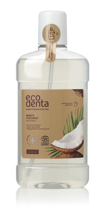 Foto van Ecodenta minty coconut mondwater