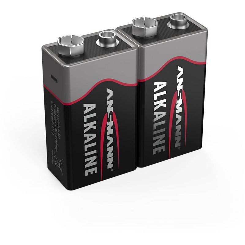 Foto van Ansmann 6lr61 red-line 9v batterij (blok) alkaline 9 v 2 stuk(s)