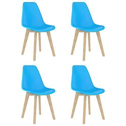 Foto van Vidaxl eetkamerstoelen 4 st kunststof blauw