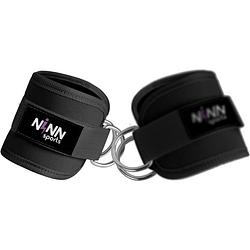 Foto van Ninn sports ankle strap - fitness enkelband - zwart - 1 stuk