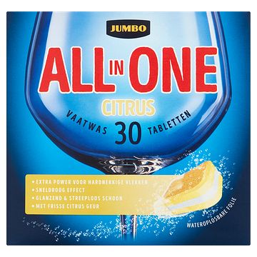 Foto van Jumbo allinone vaatwastabletten citrus 30 x 16g