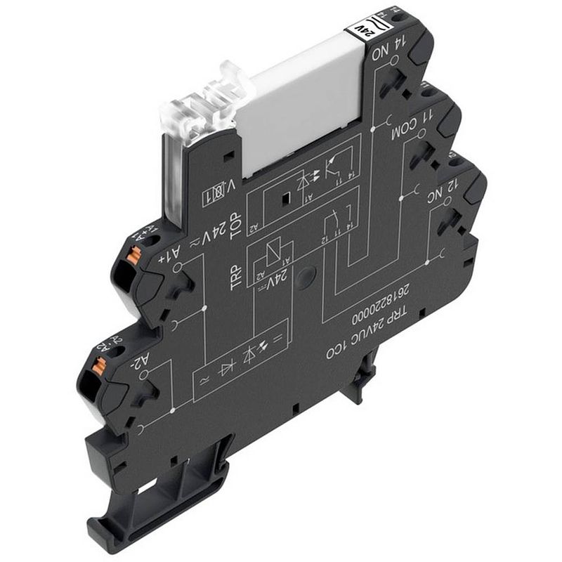 Foto van Weidmüller trp 24vuc 1co agsno koppelrelais 24 v dc/ac 6 a 1x wisselcontact 10 stuk(s)