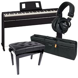 Foto van Roland fp-10 digitale piano + onderstel + pianobank + tas + hoofdtelefoon