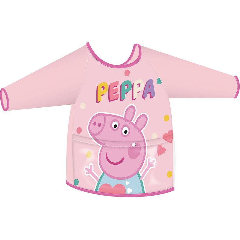 Foto van Nickelodeon kliederschort lang peppa pig pvc roze one-size