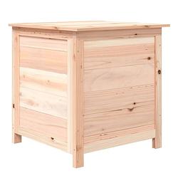 Foto van The living store houten kussenbox - 50 x 50 x 56 cm - massief vurenhout