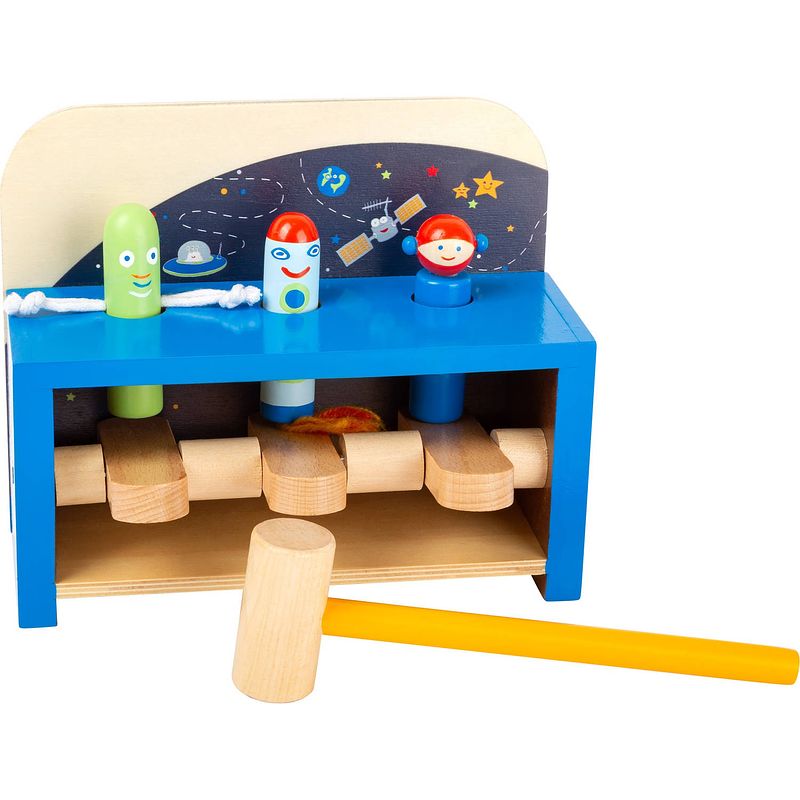 Foto van Small foot hamerbank space hout junior 18 cm 5-delig