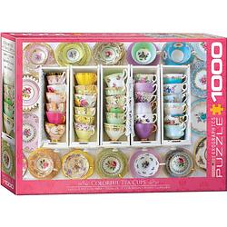 Foto van Eurographics puzzel tea cups boxes - 1000 stukjes