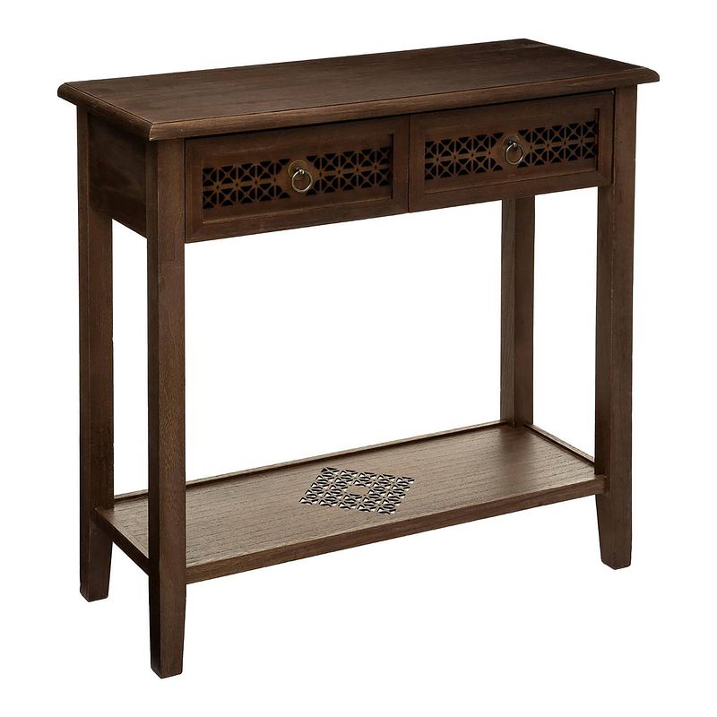 Foto van 4goodz side table blora 80x32x80 cm - gangtafel - bruin