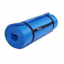 Foto van Yoga mat blauw 1,5 cm dik, fitnessmat, pilates, aerobics
