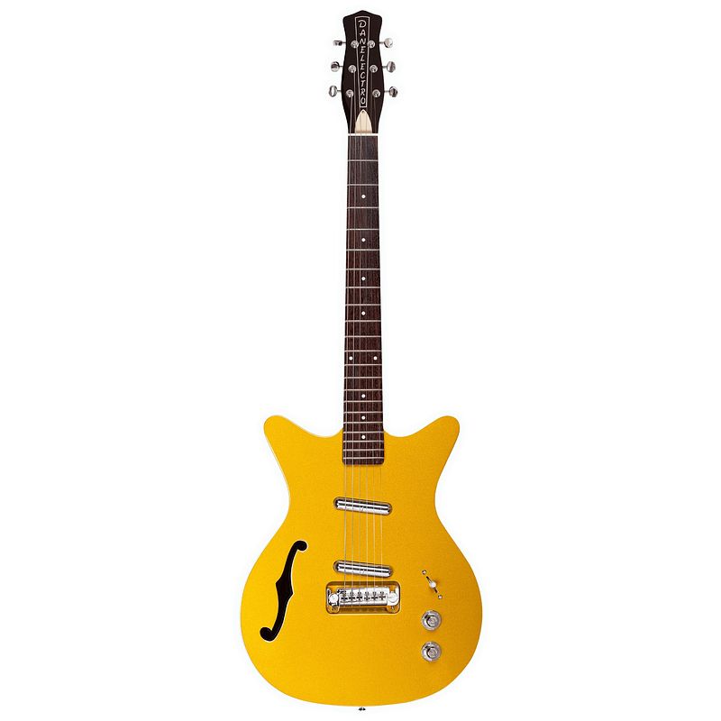 Foto van Danelectro dc59r fifty niner gold top semi-akoestische gitaar