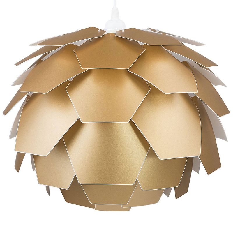 Foto van Beliani segre s - hanglamp-goud-synthetisch materiaal