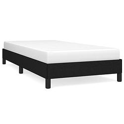 Foto van The living store bedframe - zwart - 203 x 83 x 25 cm - duurzaam materiaal - ondersteunende poten - multiplex