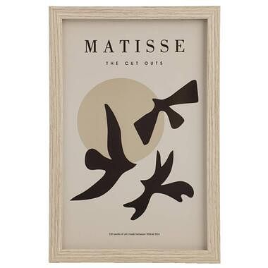 Foto van Poster matisse bird - mdf/glas - 30x20 cm - leen bakker