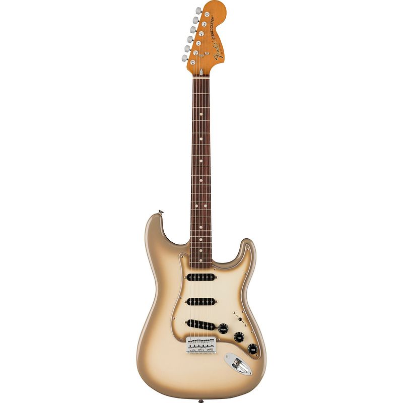 Foto van Fender 70th anniversary vintera ii stratocaster rw antigua elektrische gitaar met koffer