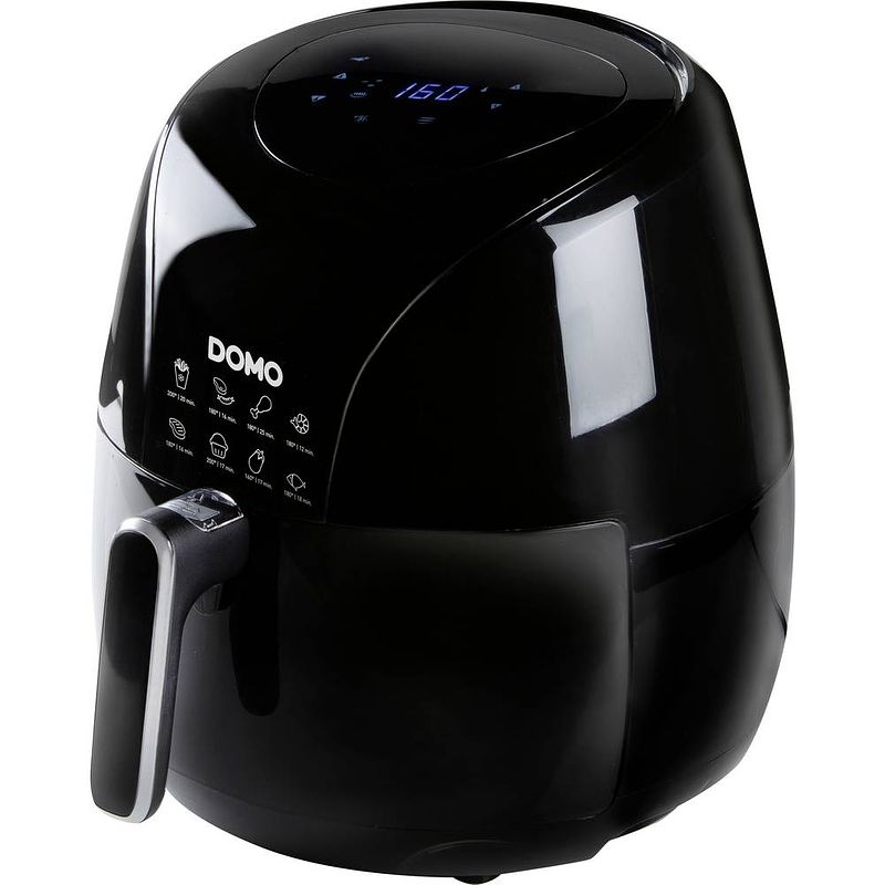 Foto van Domo do533fr airfryer 2000 w cooltouch-behuizing, oververhittingsbeveiliging, anti-aanbaklaag, timerfunctie zwart