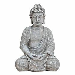 Foto van Boeddha beeld grijs 30 cm