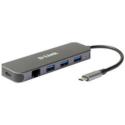 Foto van D-link dub-2334 5 poorten usb-c® (usb 3.2 gen 2) multiport hub antraciet