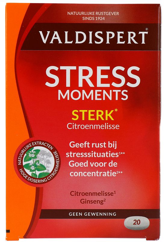 Foto van Valdispert stress moments extra sterk tabletten, 20 stuks bij jumbo