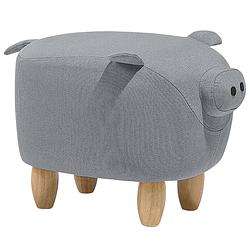 Foto van Beliani piggy - hocker-grijs-polyester