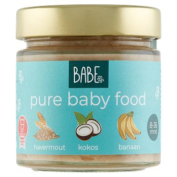 Foto van Babe pure baby food havermout kokos banaan 836 mnd 200g bij jumbo