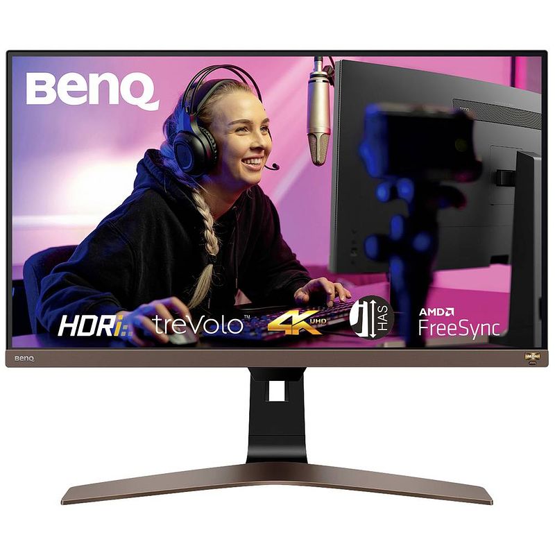 Foto van Benq ew2880u led-monitor 71.1 cm (28 inch) energielabel g (a - g) 3840 x 2160 pixel uhd, 4k 5 ms hoofdtelefoon (3.5 mm jackplug), hdmi, displayport, usb-c ips