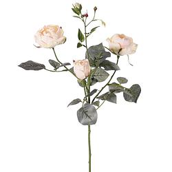 Foto van Top art kunstbloem roos ariana - wit - 73 cm - kunststof steel - decoratie bloemen - kunstbloemen
