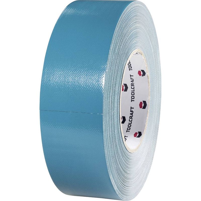 Foto van Toolcraft 829b48l50c 829b48l50c textieltape 829b48l50c blauw, grijs (l x b) 50 m x 48 mm 1 stuk(s)