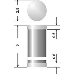 Foto van Diotec si-gelijkrichter diode sm4007 do-213ab 1000 v 1 a