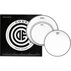 Foto van Code drum heads tpgenclrs generator standard pack 12-13-16 inch clear tomvellen + 14 inch coated snaredrumvel