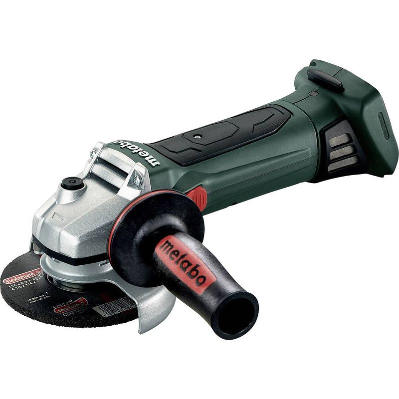 Foto van Metabo w 18 ltx 125 602174840 haakse accuslijper 125 mm zonder accu, incl. koffer 18 v