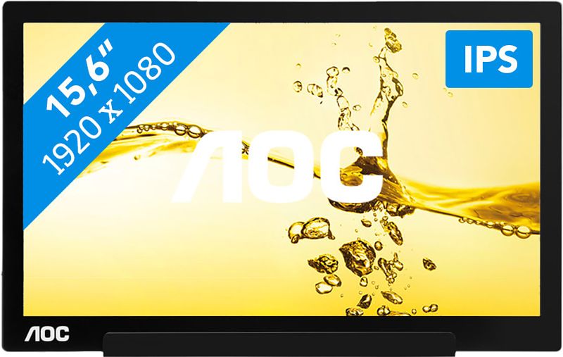 Foto van Aoc i1601fwux lcd-monitor 39.6 cm (15.6 inch) energielabel b (a - g) 1920 x 1080 pixel full hd 5 ms usb-c® ips lcd