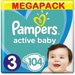 Foto van Pampers - active baby dry - maat 3 - megapack - 104 stuks - 6/10kg