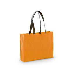 Foto van Draagtas/schoudertas/boodschappentas in de kleur oranje 40 x 32 x 11 cm - boodschappentassen