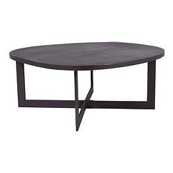 Foto van Ptmd rubin black metal coffee table circular s