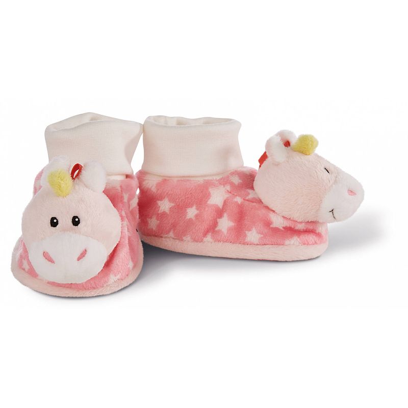 Foto van Nici babyschoentjes unicorn stupsi 7 x 7,5 cm pluche roze