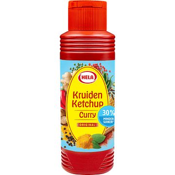 Foto van Hela kruiden ketchup curry 30% minder suiker bij jumbo