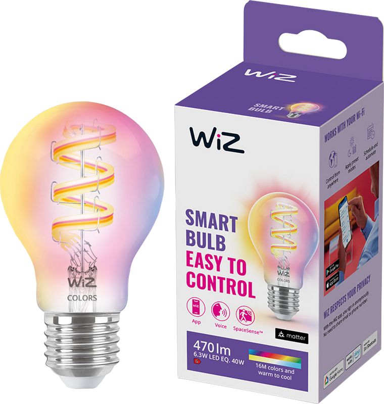 Foto van Wiz filament lamp - gekleurd en wit licht - e27