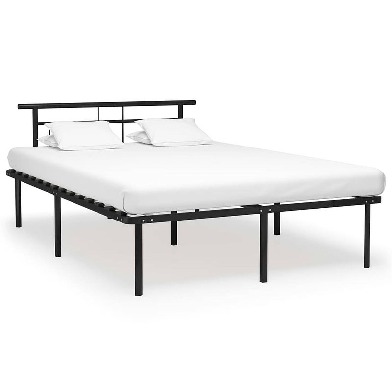 Foto van Vidaxl bedframe metaal zwart 140x200 cm