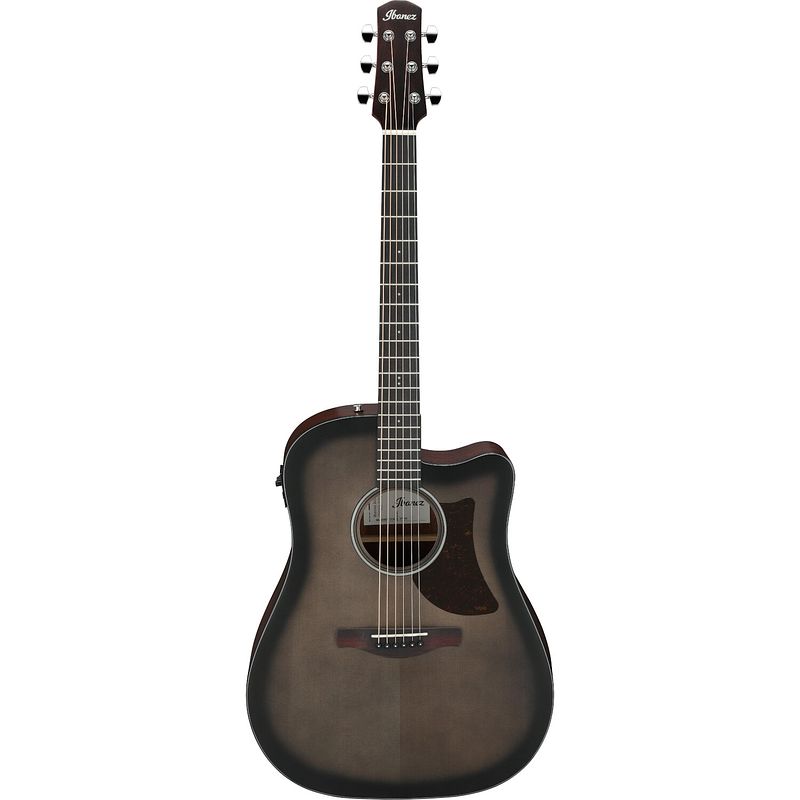 Foto van Ibanez aad50ce advanced acoustic transparent charcoal burst high gloss elektrisch-akoestische westerngitaar