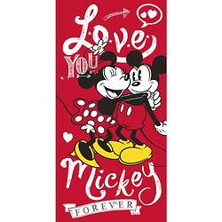 Foto van Disney minnie & mickey mouse strandlaken forever -70 x 140 cm - katoen