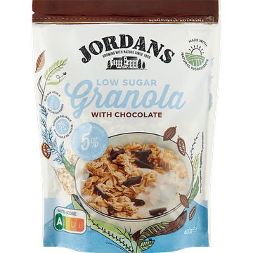 Foto van Jordans low sugar granola with chocolate 400g bij jumbo