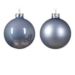 Foto van Decoris - kerstbal glas d8 cm mblw ass 6st kerst