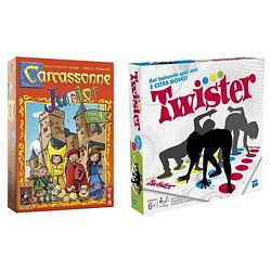 Foto van Spellenbundel - 2 stuks - carcassonne junior & hasbro twister