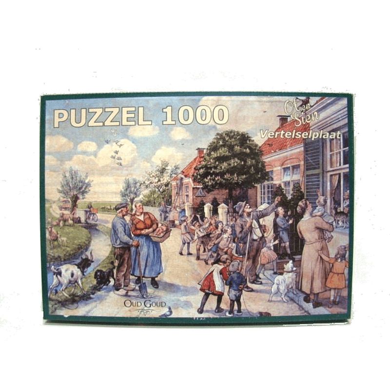 Foto van Aap noot mies puzzel vertelselplaat 1000