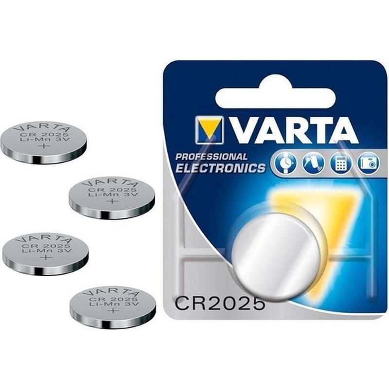 Foto van 5 stuks - varta professional electronics cr2025 6025 3v 170mah knoopcel batterij