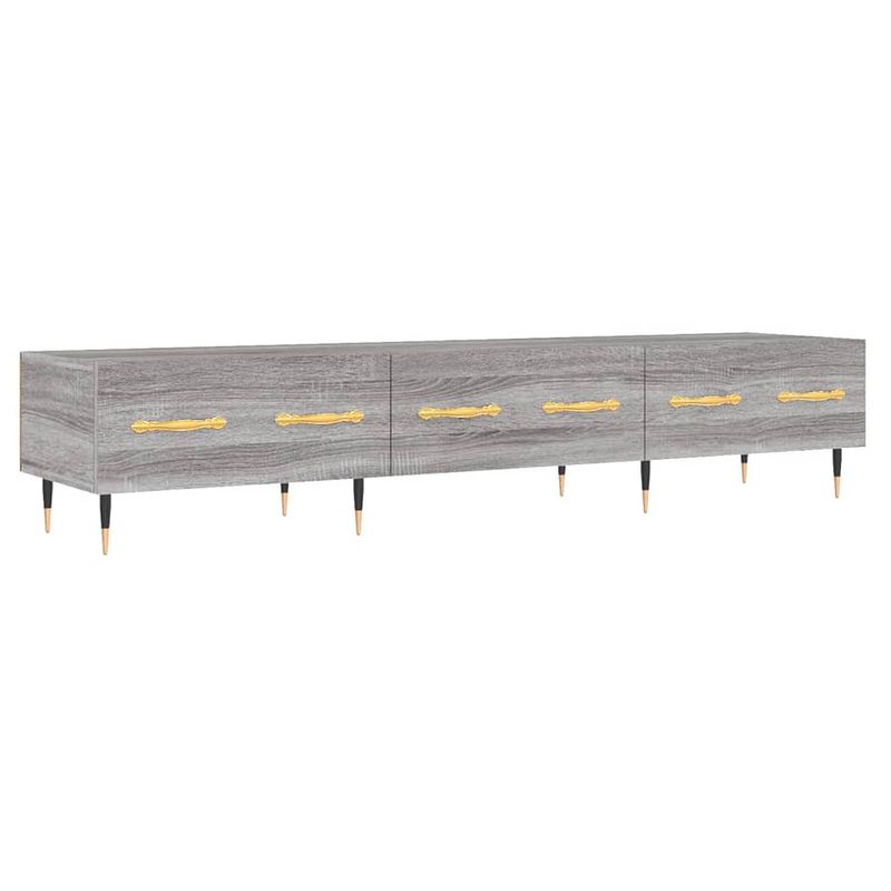 Foto van Vidaxl tv-meubel 150x36x30 cm bewerkt hout grijs sonoma eikenkleurig